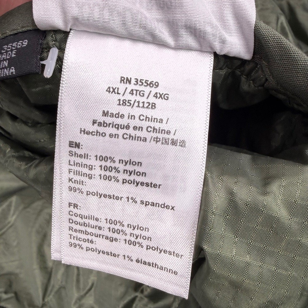 Alpha Industries M-65 Field Coat Liner Mens 4XL Green Quilted ALS/92 Jacket - Picture 12 of 15